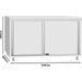 Commercial Stainless Steel Sliding Door Work Table Cabinet With Shelf 1500x600x850mm | Qnh304 Makfry