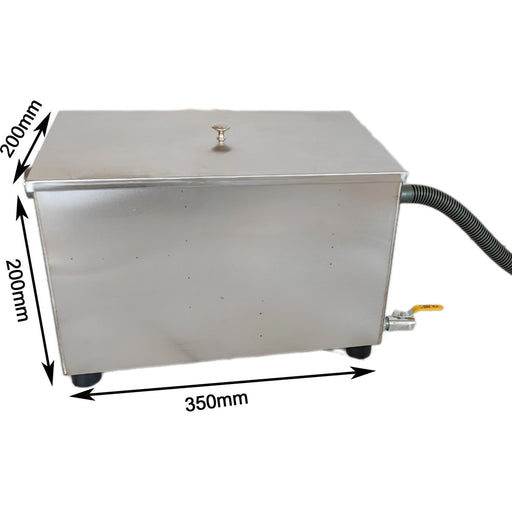 Commercial Stainless Steel Grease Trap with Lid and Outlet Valve 350x200x200mm |  QNH506 Makfry