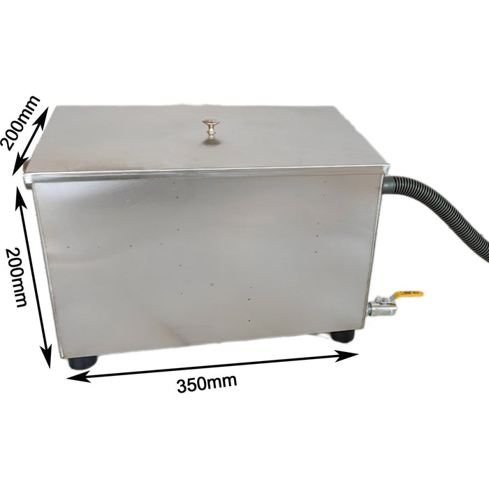 Commercial Stainless Steel Grease Trap with Lid and Outlet Valve 350x200x200mm |  QNH506 Makfry