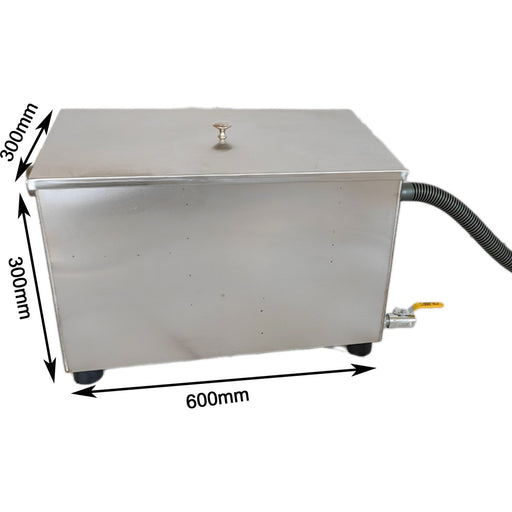 Commercial Stainless Steel Grease Trap with Lid and Outlet Valve 600x300x300mm |  QNH516 Makfry
