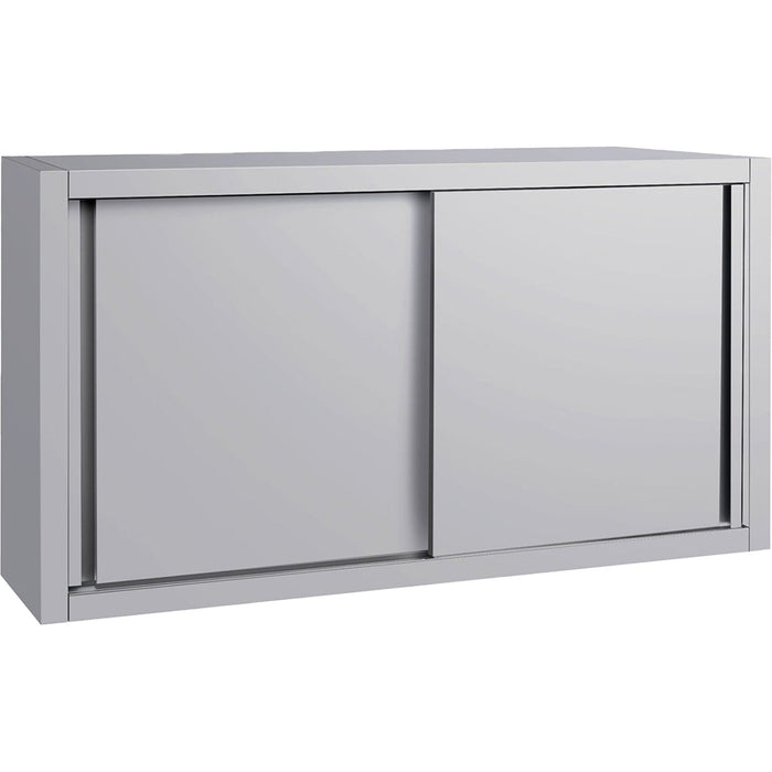 Commercial Stainless Steel Wall Cabinet with Sliding Doors and Inner Shelf 1200x400x650mm |  QNH904 Makfry