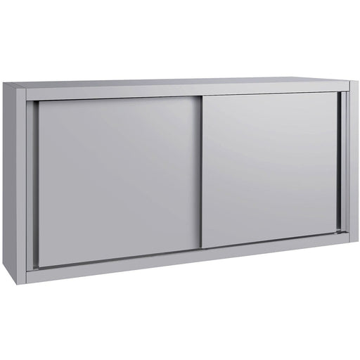 Commercial Stainless Steel Wall Cabinet with Sliding Doors and Inner Shelf 1500x400x650mm |  QNH906 Makfry