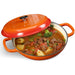 Enameled Cast iron Casserole Shallow pot Round Orange ø31cm 2.5 litres |  QT3107O Makfry
