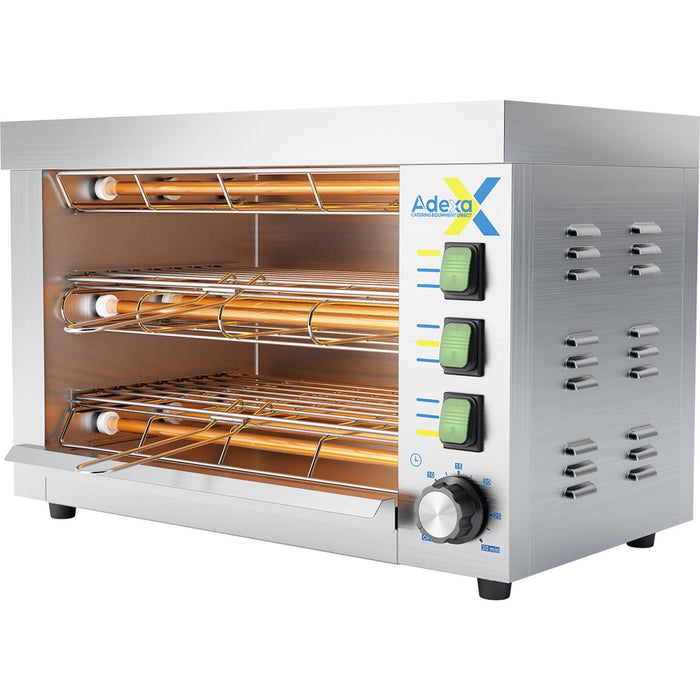 B GRADE Commercial Quartz Salamander grill oven Double 360x245x295mm 3.25kW |  QTO360 B GRADE Makfry