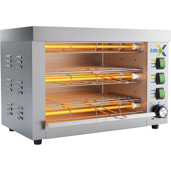 B GRADE Commercial Quartz Salamander grill oven Double 360x245x295mm 3.25kW |  QTO360 B GRADE Makfry