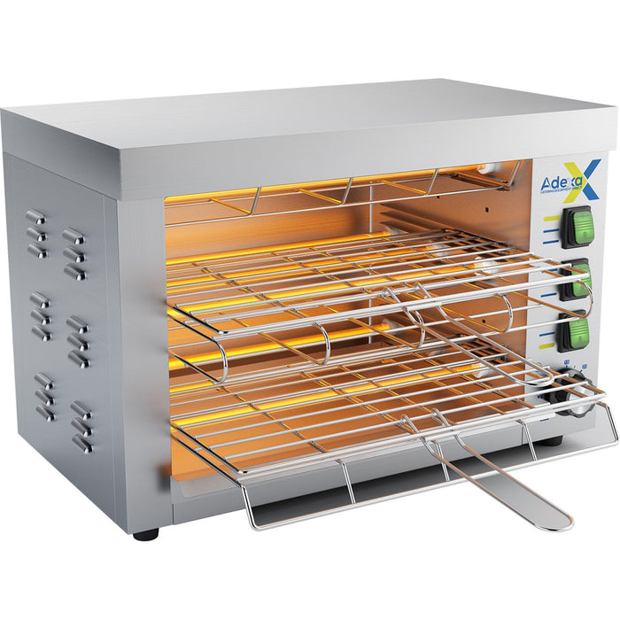 B GRADE Commercial Quartz Salamander grill oven Double 360x245x295mm 3.25kW |  QTO360 B GRADE Makfry