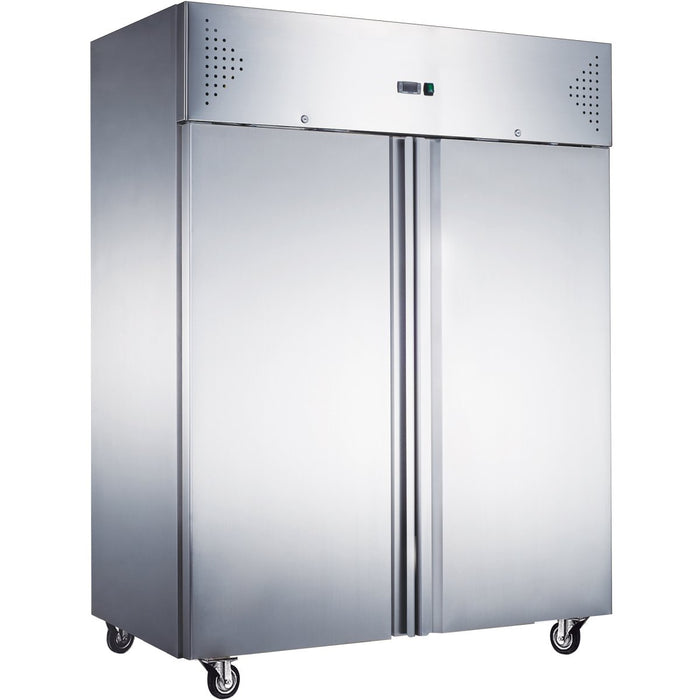 1200lt Commercial Freezer Stainless steel Upright cabinet Twin door Ventilated cooling |  F1200V