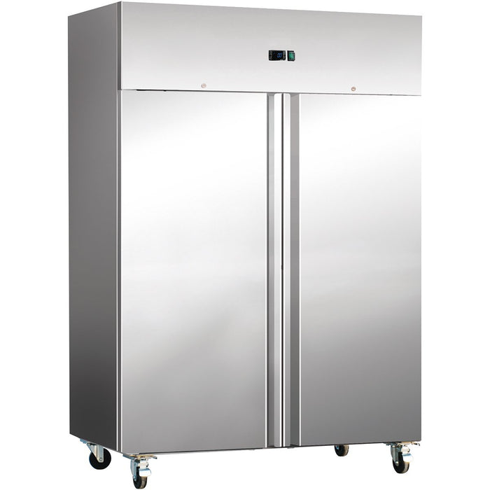 1200lt Commercial Refrigerator Stainless steel Upright cabinet Twin door GN2/1 Fan assisted cooling |  R1200S