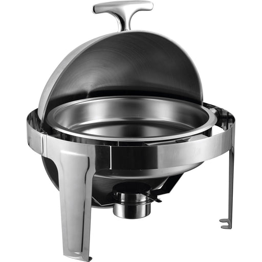 Roll top Chafer Round Stainless steel Mirror polish 6 litres |  RA2101B Makfry