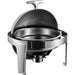Roll top Chafer Round Stainless steel Mirror polish 6 litres |  RA2101B Makfry