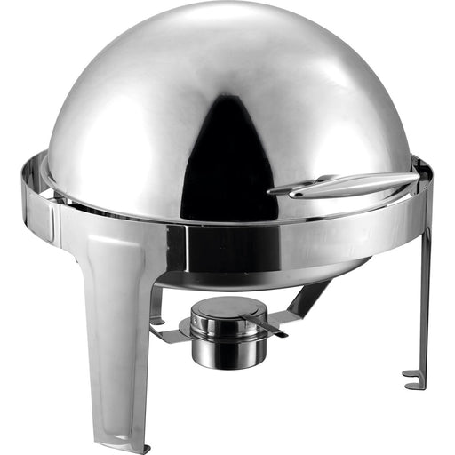 Roll top Chafer Round Stainless steel Mirror polish 6 litres |  RA2101B Makfry