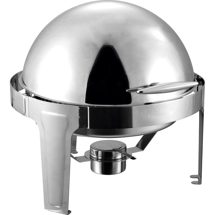 Roll top Chafer Round Stainless steel Mirror polish 6 litres |  RA2101B Makfry