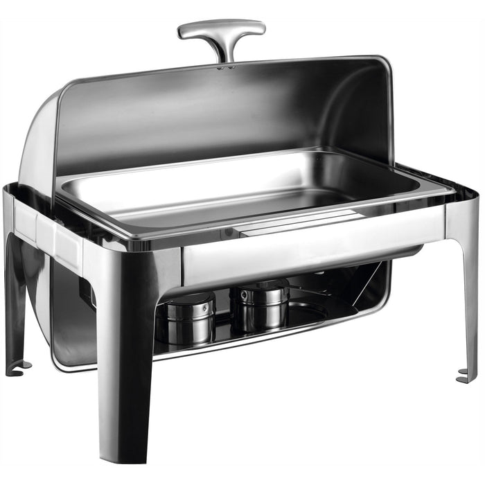 Roll top Chafer GN1/1 Stainless steel Mirror polish 9 litres |  RA2301B Makfry