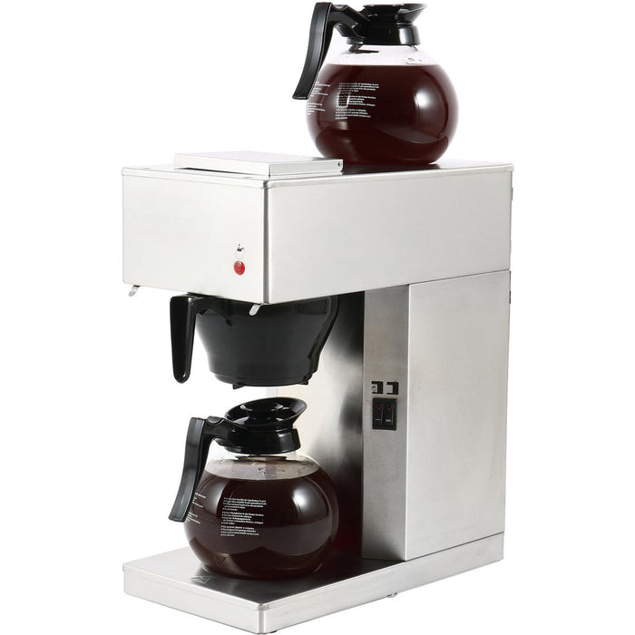 Commercial Filter Coffee maker Manual fill 1 glass jug 2 hotplates |  RB286W Makfry