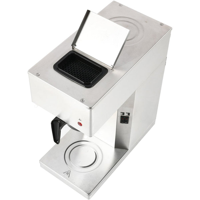 Commercial Filter Coffee maker Manual fill 1 glass jug 2 hotplates |  RB286W Makfry