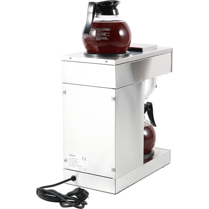 Commercial Filter Coffee maker Manual fill 2 glass jugs 2 hotplates |  RB386 Makfry