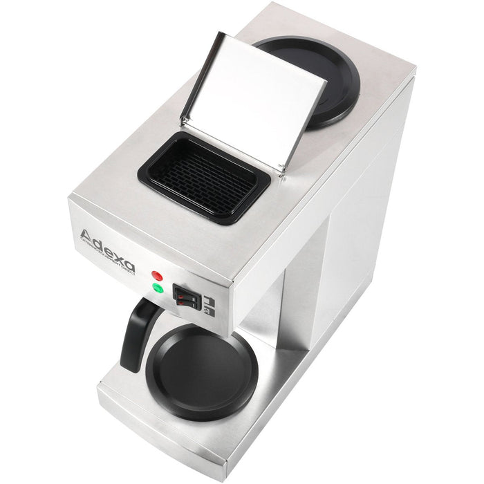 Commercial Filter Coffee maker Manual fill 1 glass jug 2 hotplates |  RB386AD1 Makfry