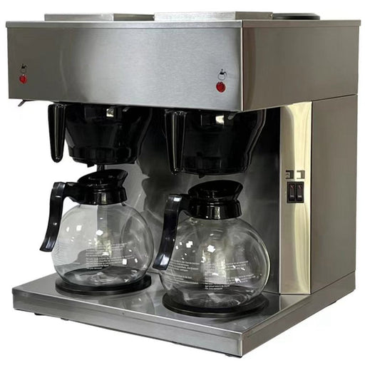 Commercial Twin Filter Coffee Maker Manual Fill 2 Glass Jugs 4 Hotplates | Rbd286 Ad2 Makfry