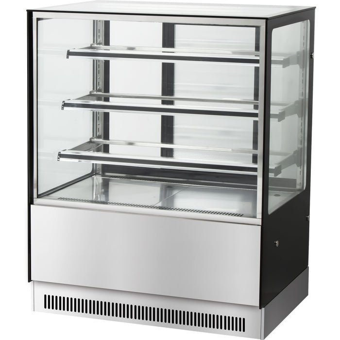 Cake counter 900x730x1300mm Stainless steel base 3 shelves LED |  GN900RF3