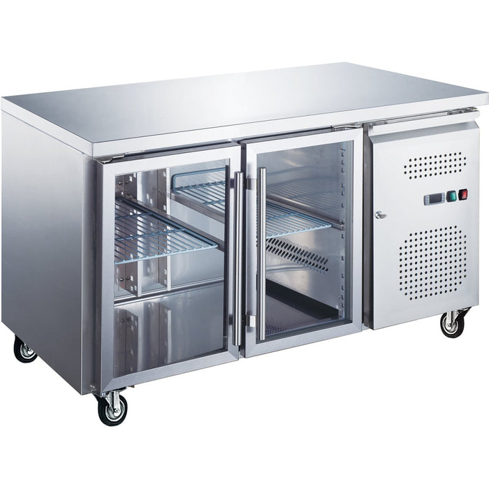 Commercial Refrigerated Counter 2 glass doors Depth 700mm |  THP2100TNG