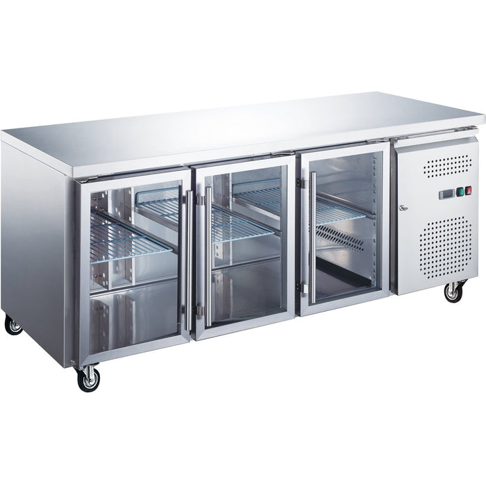 Commercial Refrigerated Counter 3 glass doors Depth 700mm |  RG31VGLASS