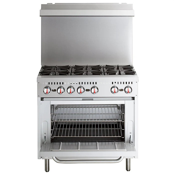 Infernus 6 Burner Range Oven with Splashback Canmac Catering Equipment