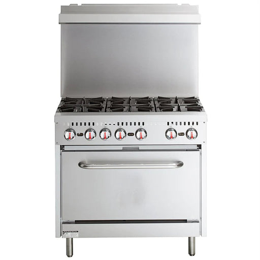 Infernus 6 Burner Range Oven with Splashback Canmac Catering Equipment