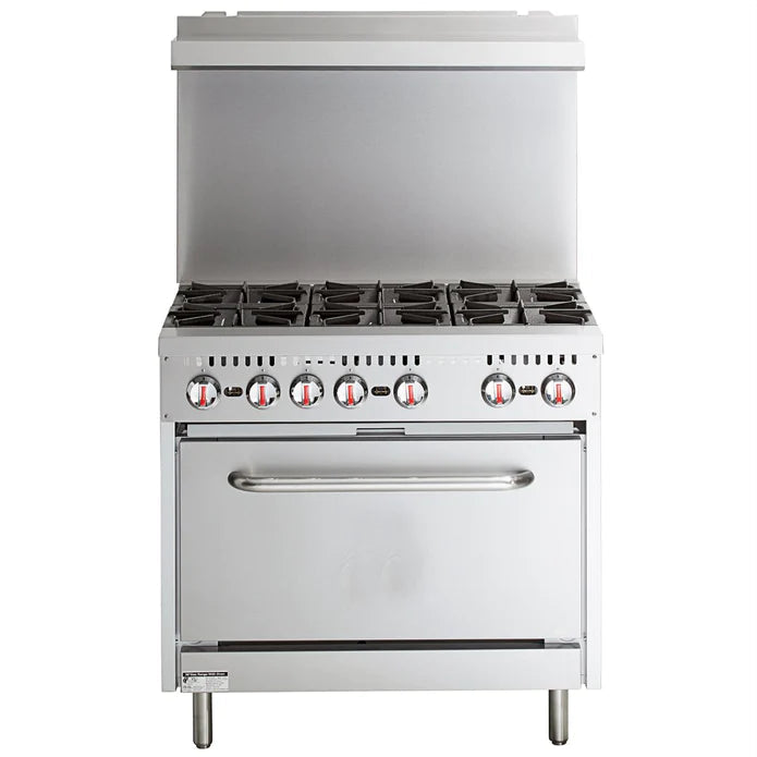 Infernus 6 Burner Range Oven with Splashback Canmac Catering Equipment