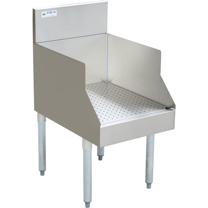 Commercial Recessed Bar Drainboard With Backsplash Stainless Steel 610x640x760mm |  Rpbdu2524