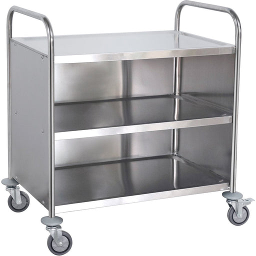 Commercial Serving/Service/Clearing Trolley With Cabinet Stainless Steel 3 Tier 860x540x940mm | Rst3 Ac Makfry