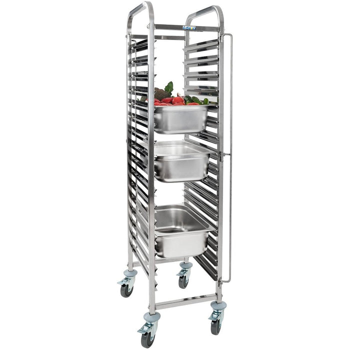 Rack/Tray/Pan Trolley Stainless steel Gastronorm GN1/1 15 tier |  19237 Makfry