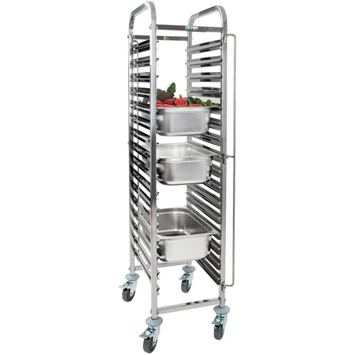 B GRADE Rack/Tray/Pan Trolley Stainless steel Gastronorm GN1/1 15 tier |  19237 B GRADE Makfry
