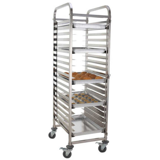 Rack/Tray/Pan Trolley Stainless steel Bakery 600x400mm 15 tier 470x620x1700mm |  RT6415 Makfry