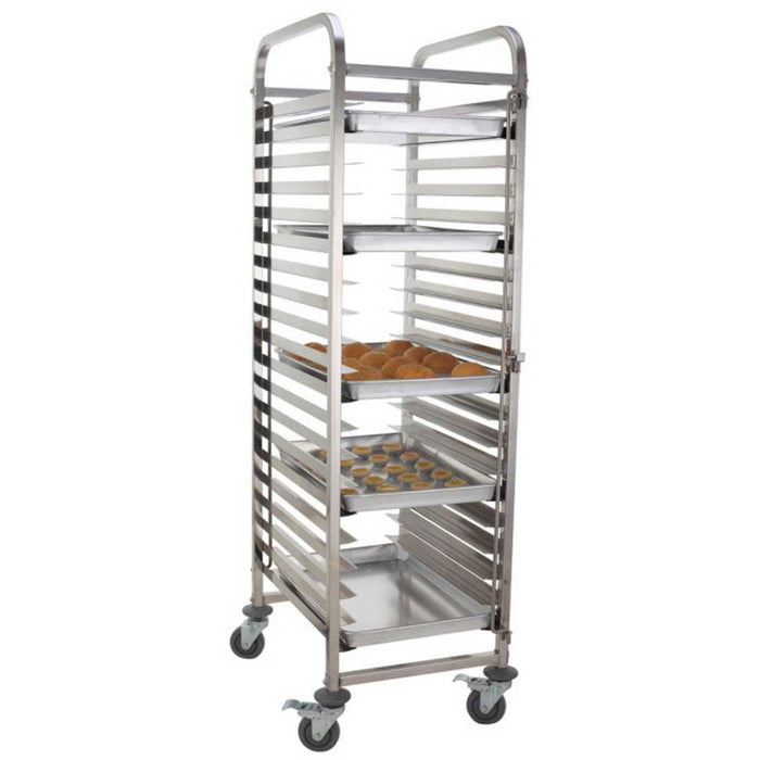 Rack/Tray/Pan Trolley Stainless steel Bakery 600x400mm 15 tier 470x620x1700mm |  19037 Makfry