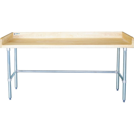 Bakery Work Table Wood Top 3 Sides Upstand 1500x600x900mm | Rwtg600 X1500100 Bsob Makfry