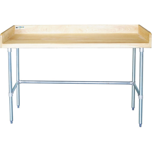 Bakery Work Table Wood Top 3 Sides Upstand 1200x600x900mm | Rwtg600 X1200100 Bsob Makfry