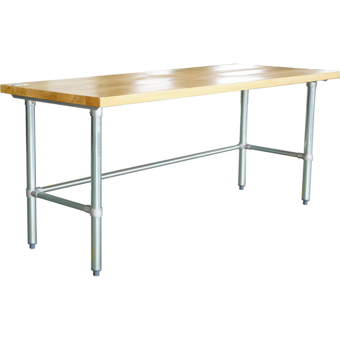 B GRADE Bakery Work table Wood top 1800x600x900mm |  RWTG600X1800 B GRADE