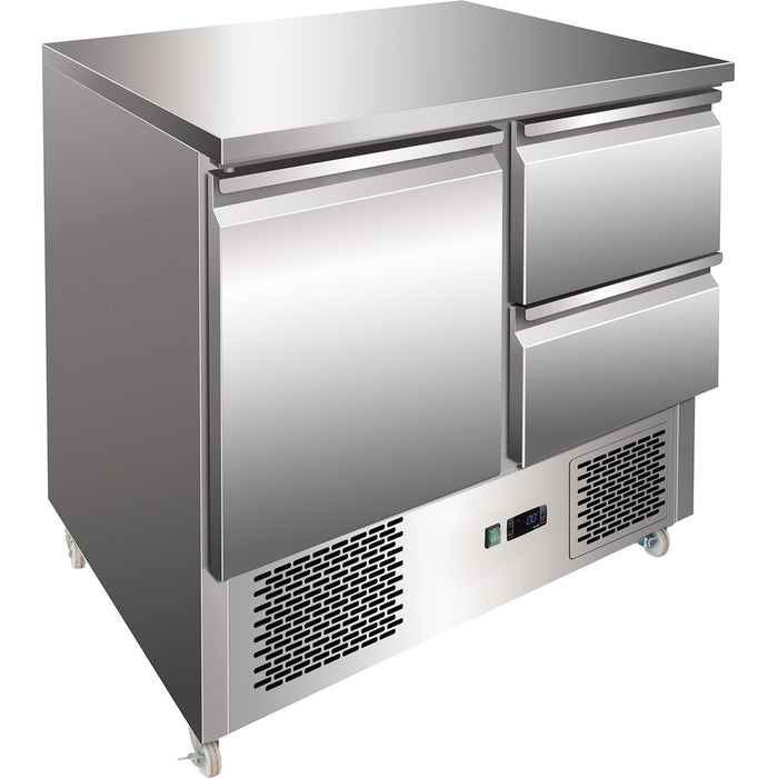 Refrigerated prep Counter 1 door 2 drawers |  THS9012D