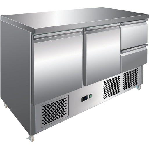 Commercial Refrigerated Counter 2 Drawers 2 Doors | Ths9032 D Makfry