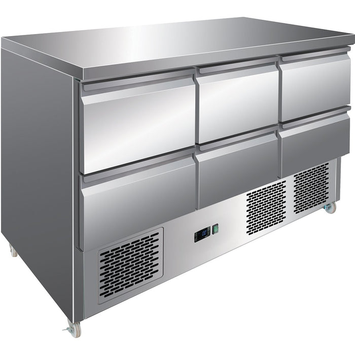 Refrigerated prep Counter 6 drawers |  S9036D