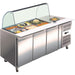 B Grade Saladette Prep Counter Glass Top 1795x700x1365mm 3 Doors | Sal31 B Grade Makfry