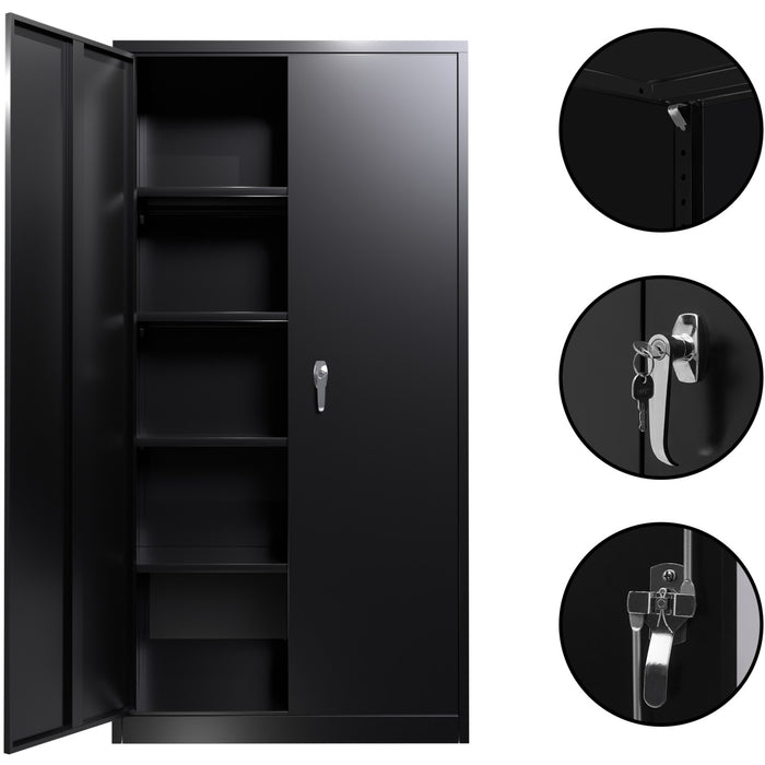 B GRADE Professional Black Steel Cabinet 2 Doors 800x400x1800mm |  SART202 B GRADE