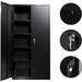 Professional Black Steel Cabinet 2 Doors 800x400x1800mm |  SART202 Makfry