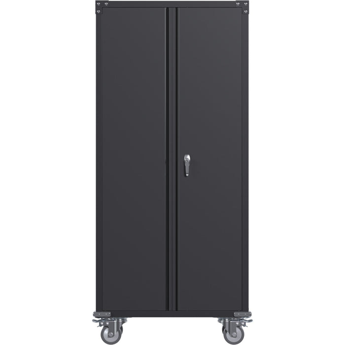 Commercial Mobile Black Steel Cabinet 2 Doors 800x410x1800mm |  Sart204 Makfry