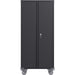 Commercial Mobile Black Steel Cabinet 2 Doors 800x410x1800mm |  Sart204 Makfry