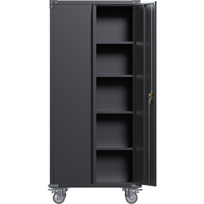Commercial Mobile Black Steel Cabinet 2 Doors 800x410x1800mm |  Sart204 Makfry