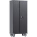 Commercial Mobile Black Steel Cabinet 2 Doors 800x410x1800mm |  Sart204 Makfry