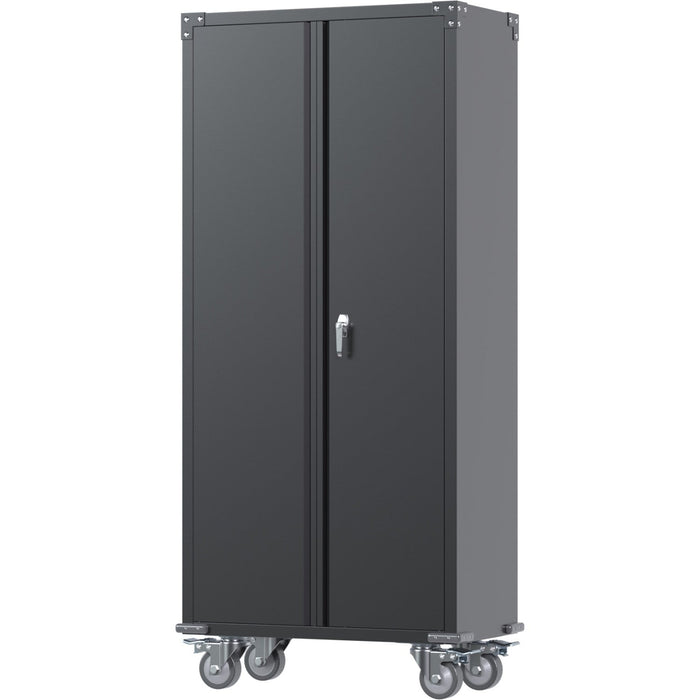 Commercial Mobile Black Steel Cabinet 2 Doors 800x410x1800mm |  Sart204 Makfry