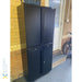 B GRADE Commercial Mobile Black Steel Cabinet 4 Doors 2 Drawers 760x380x1800mm |  SART210 B GRADE Makfry