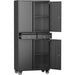 B GRADE Commercial Mobile Black Steel Cabinet 4 Doors 2 Drawers 760x380x1800mm |  SART210 B GRADE Makfry